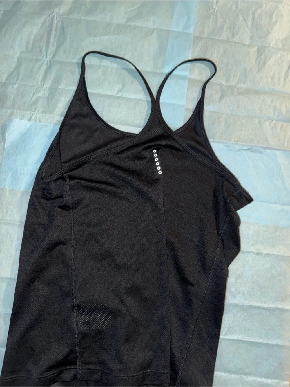 Nike Black Performance Spaghetti-Strap Tank with White Swoosh
